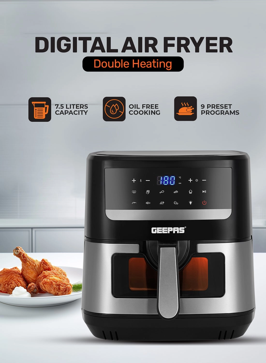 Double Heating Digital Air Fryer GAF37543
