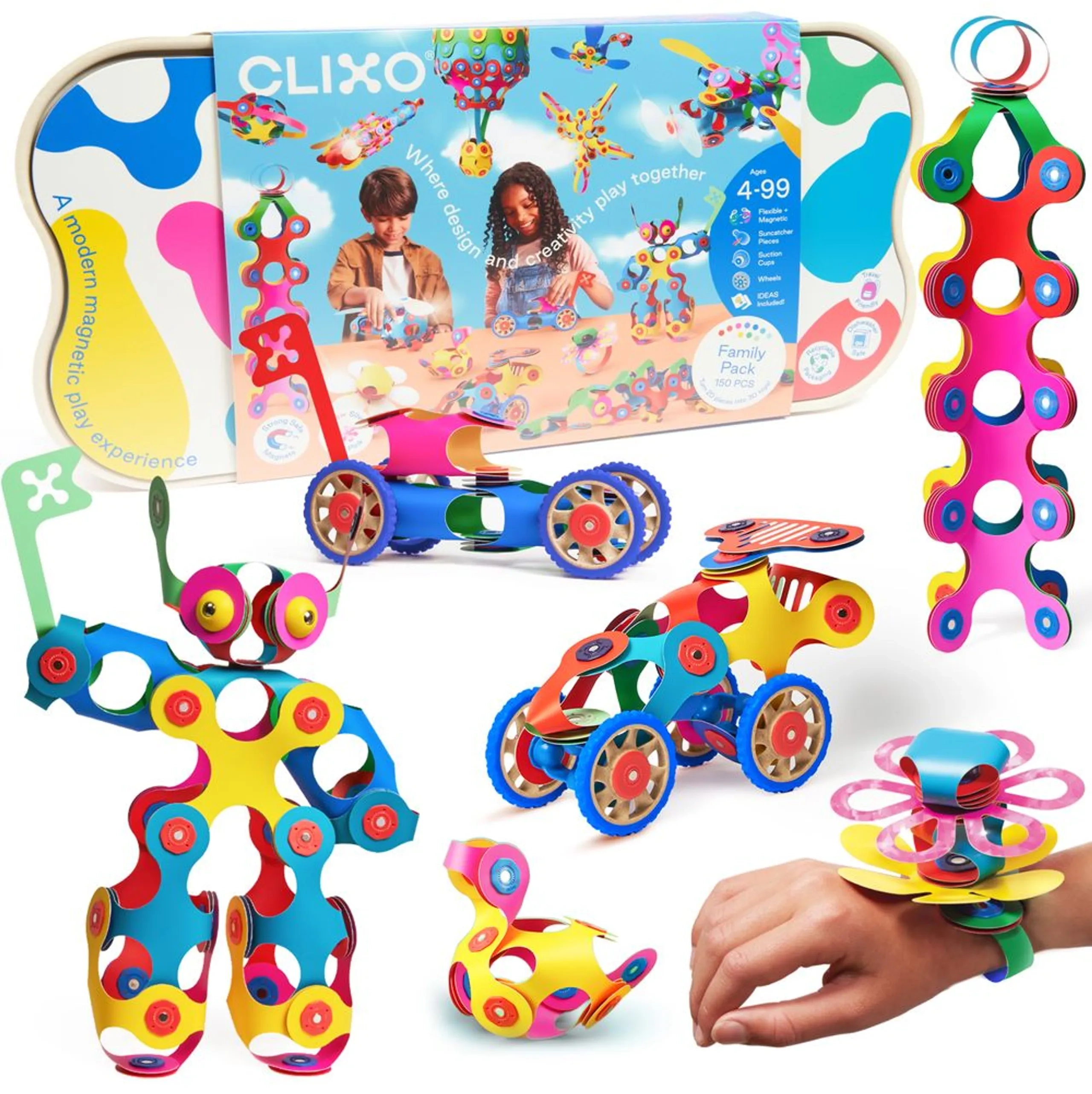 Magnetic Building Toy Set - 150 pcs
