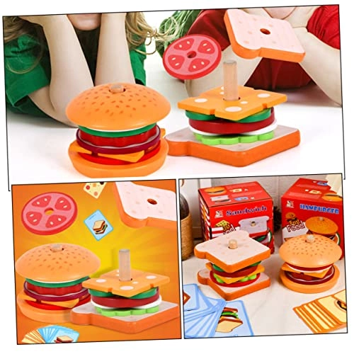 Burger Toy Stacking Toy - 3 pieces