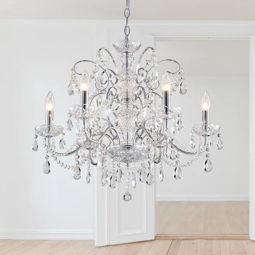 6-Lights Crystal Chandelier