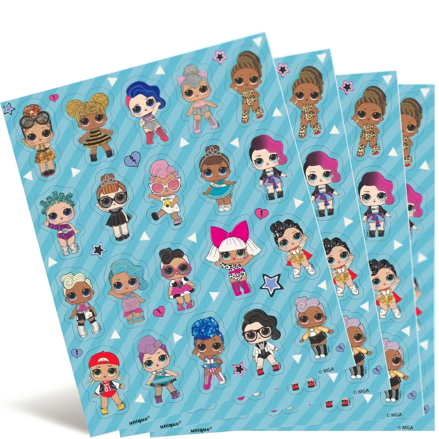 Unique LOL Surprise Sticker Book Reusable 80 pcs