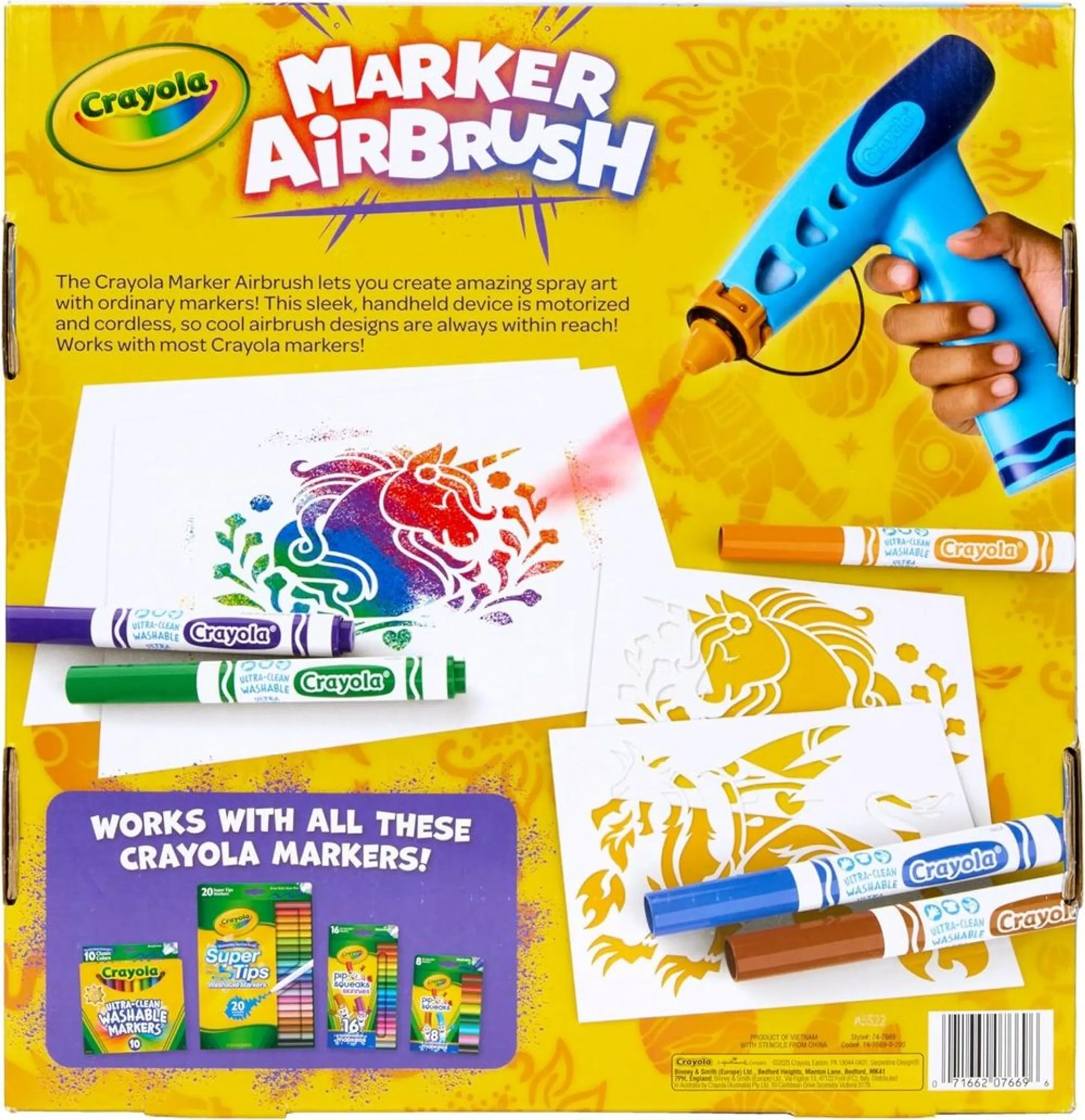Marker Airbrush Creative Art Kit - Multicolor