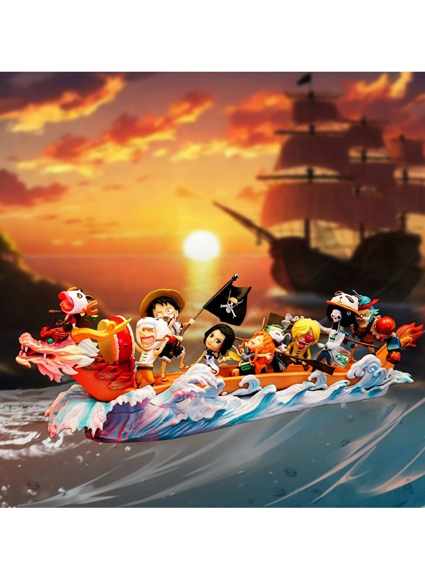 Generic Straw Hat Pirates Figure Set - One Piece - 9 pcs