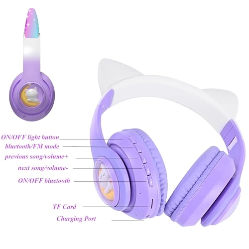 Cat Ear Kids Bluetooth Headphones Wireless Headphone