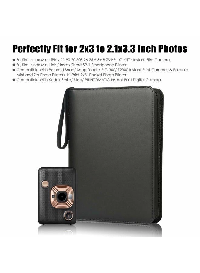 2x3" 540 Pockets Faux Leather Photo Album