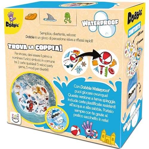 Dobble - Waterproof Card Game (Italian)