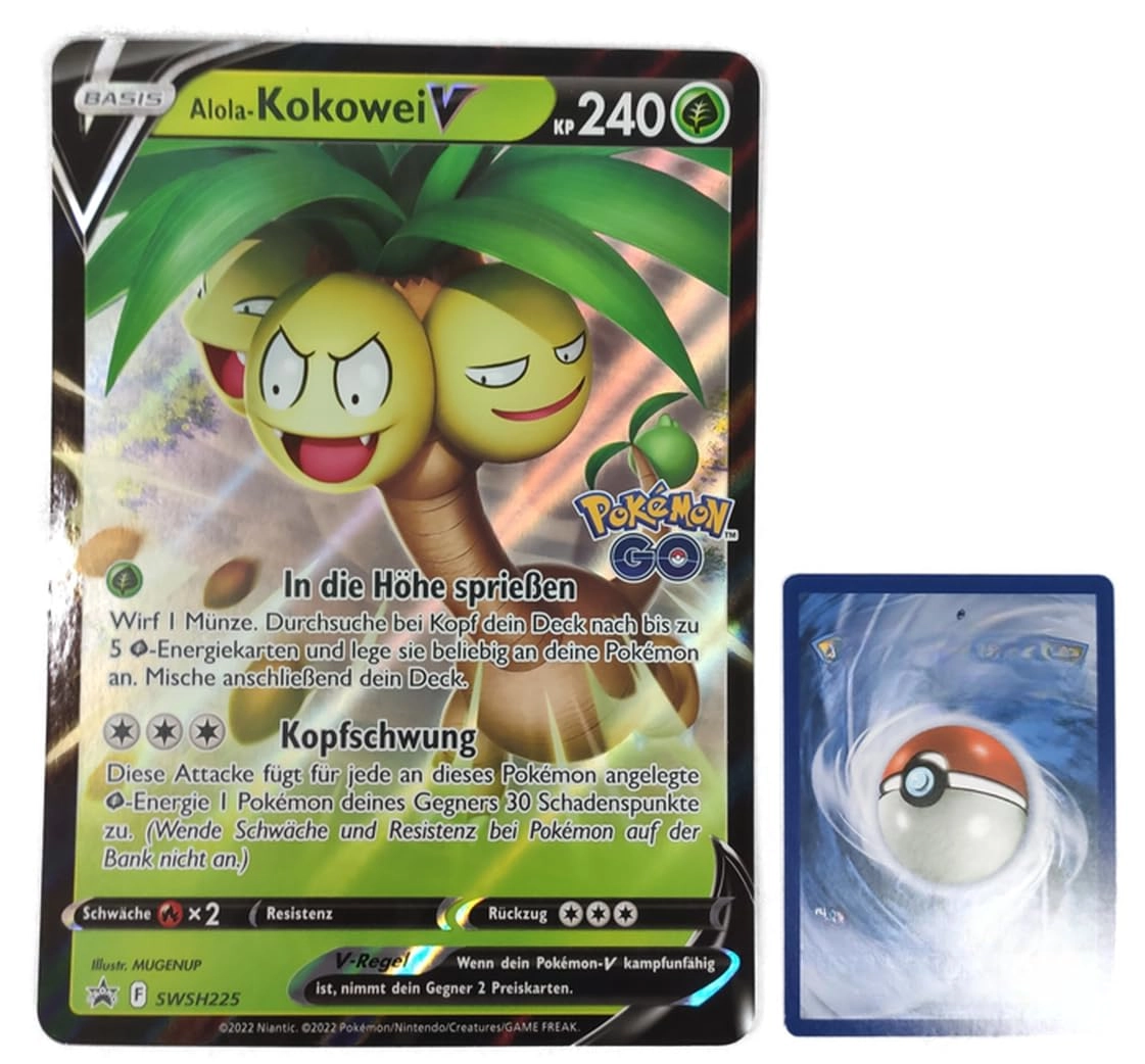 BB-Toy-Trades Alola-Kokowei V SWSH225 - German 18.8 x 13.4 cm