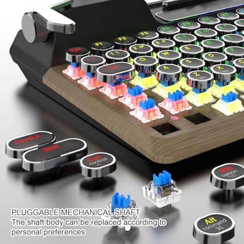 Retro Typewriter Mechanical Keyboard - Wired/Wireless
