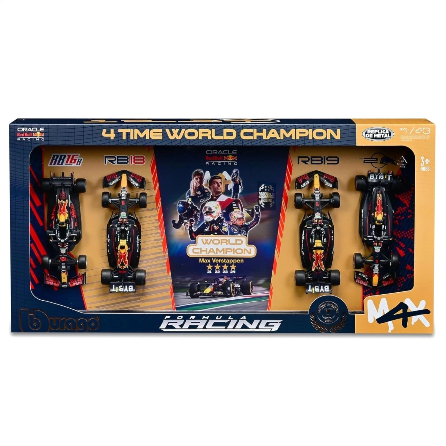 BBURAGO Formula 1 Red Bull Racing #1 - 1:43 Pack Of 4