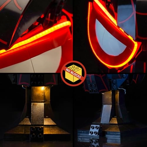 LED Light Set - Compatible with 76329 Miles Morales' Mask