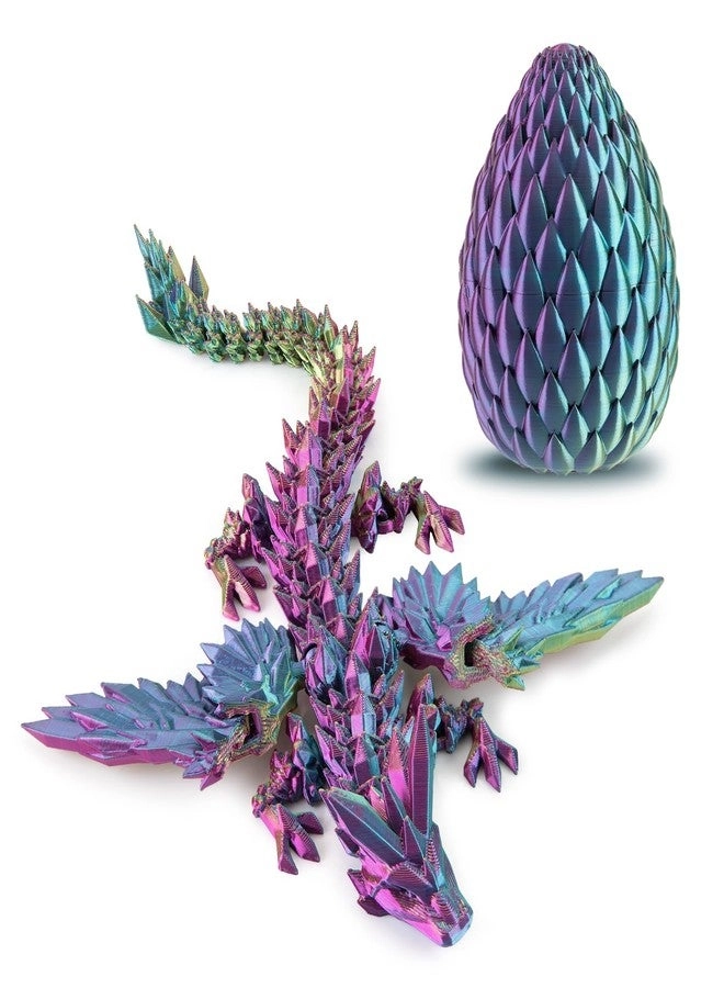 Dxldfks 3D Printed Dragon - Articulated Crystal + Egg