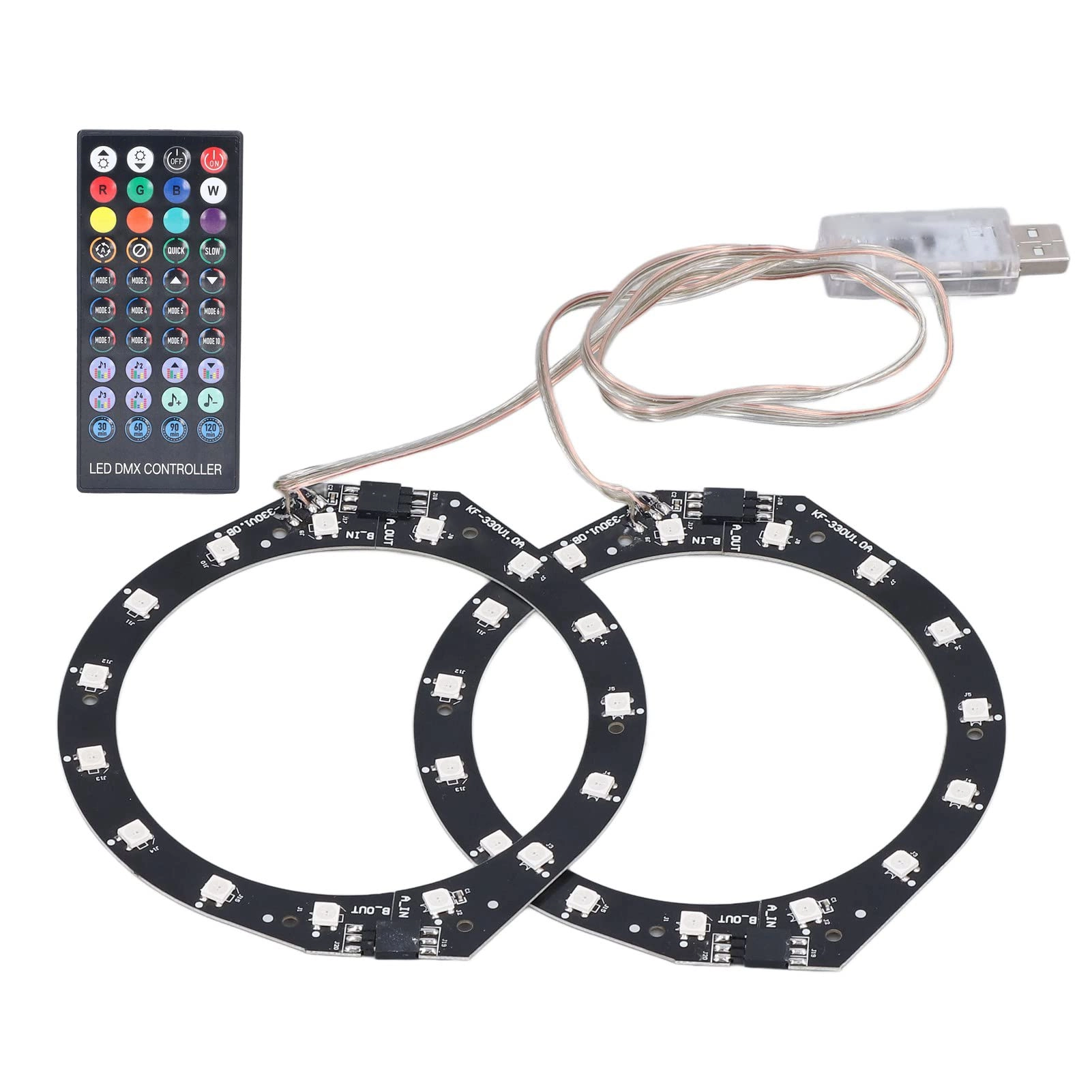 Omquot RGB LED Ring Light - LED Console Lights Colorful RGB