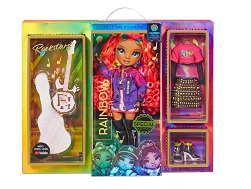 Rainbow High Rockstar Fashion Doll - 2 Complete Outfits Rockband Essentials