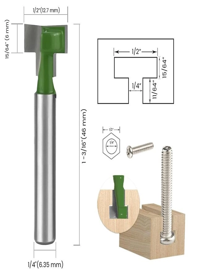Router Bits - 5/16 & 3/8 & 1/2 inch 1/4" Shank 3Pcs