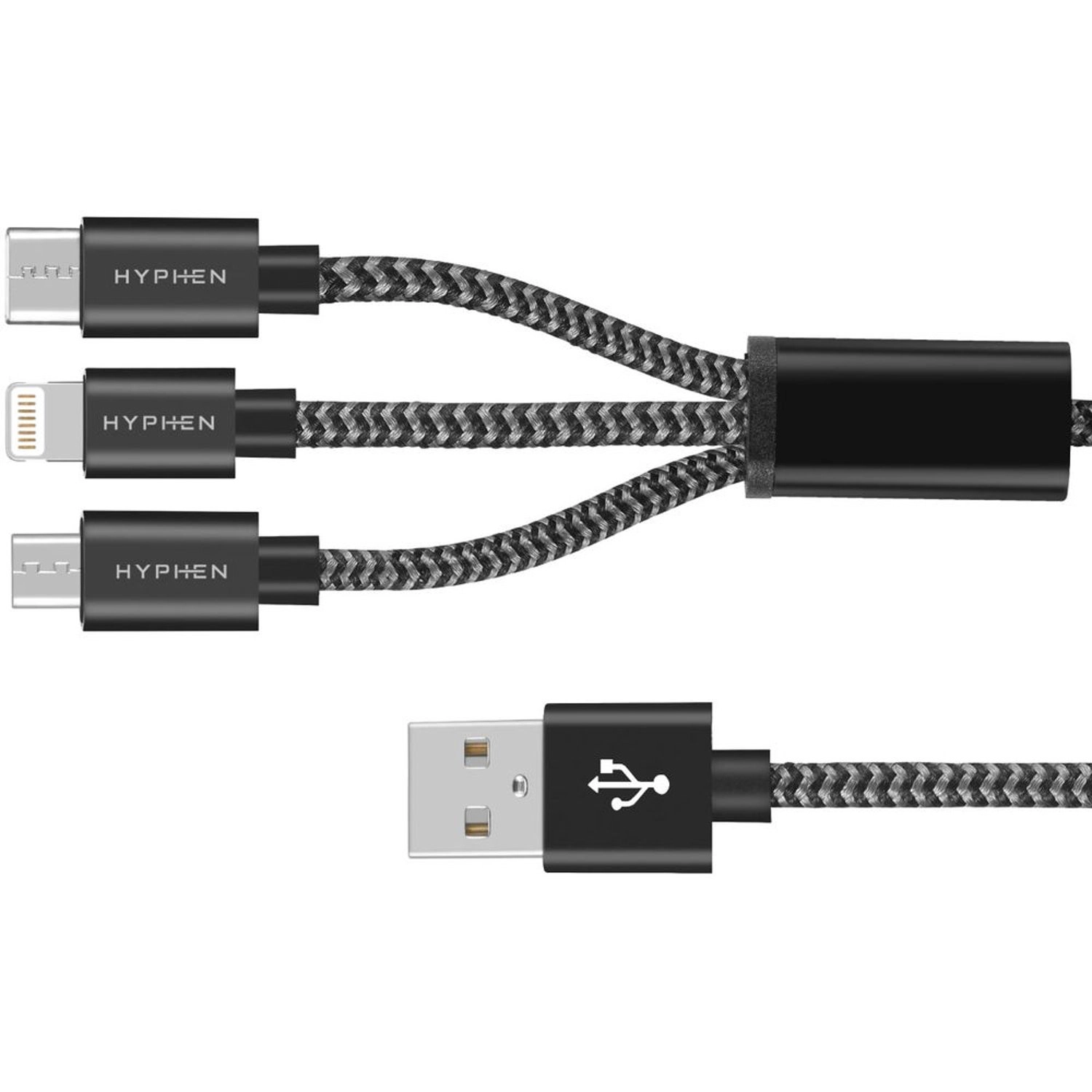 3 in 1 USB Cable USB Type-C to USB Type-A 1m