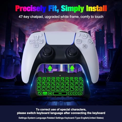 RGB Backlight Keyboard - Bluetooth PS5