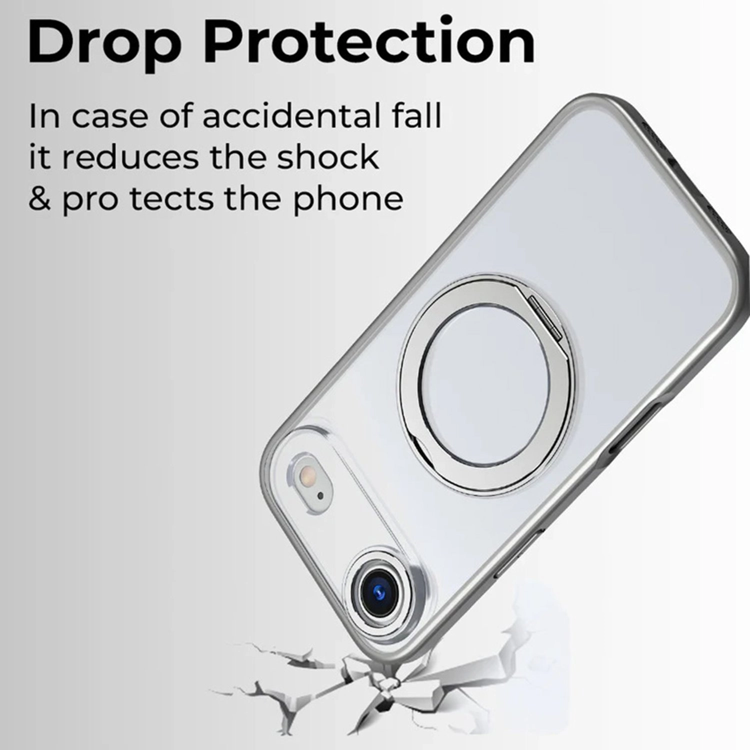 360° Rotate Ring Stand Magsafe Case - TPU and polycarbonate for iPhone 17