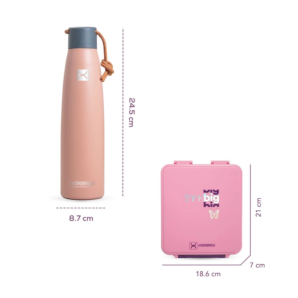 Bento Lunch Box - Think Big Blush 1.74L 0.35L