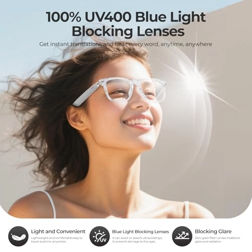AI Smart Glasses - AI Translation 110+ Languages Bluetooth