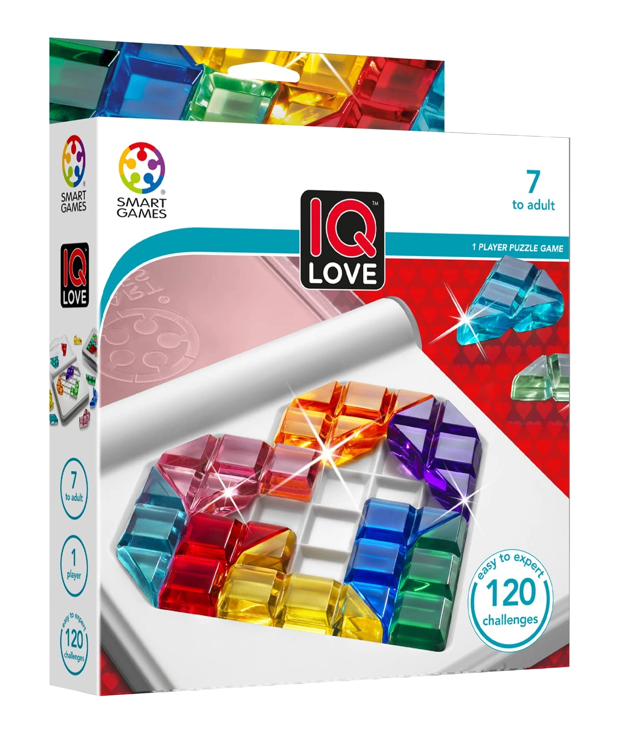 SmartGames IQ Love - 120+ Challenges Travel Friendly