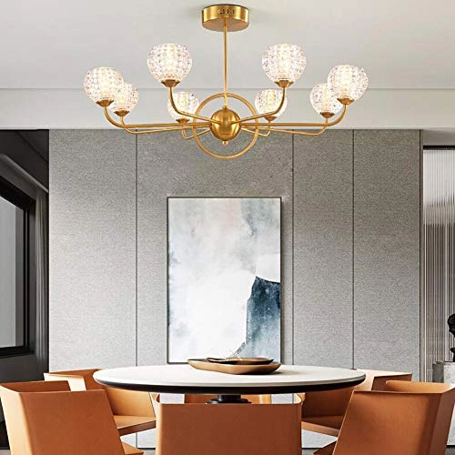 Sputnik Chandelier - Black and gold 10 head