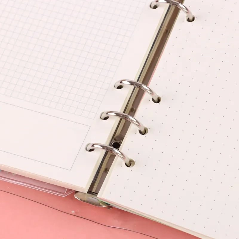 Mini Transparent Binder Spiral Diary Notebook