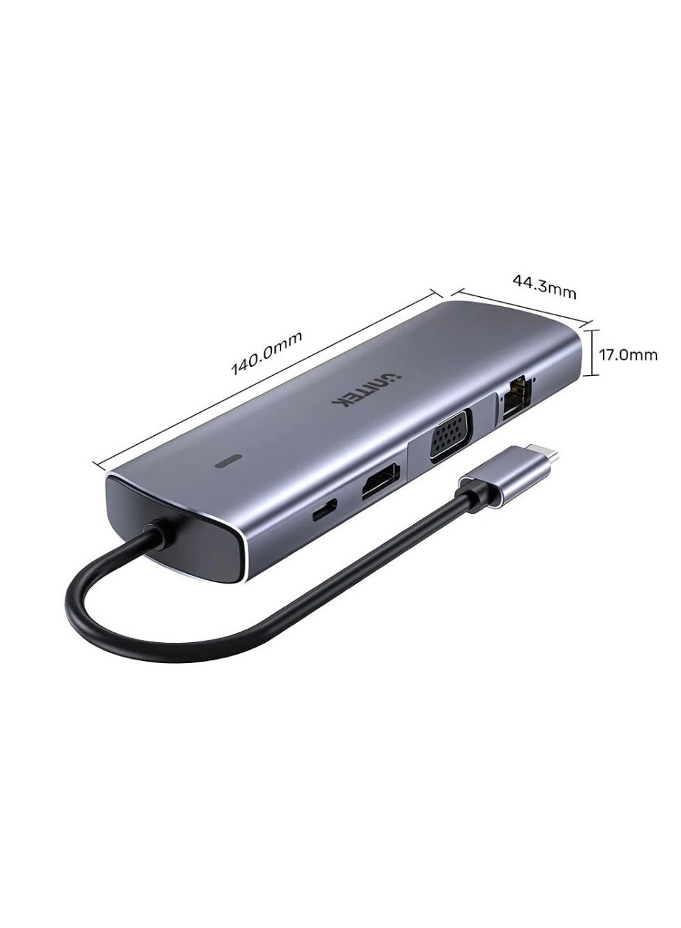 D1113A - 9-in-1 USB-C Hub 3x USB-A 5Gbps HDMI 4K@30Hz PD 100W