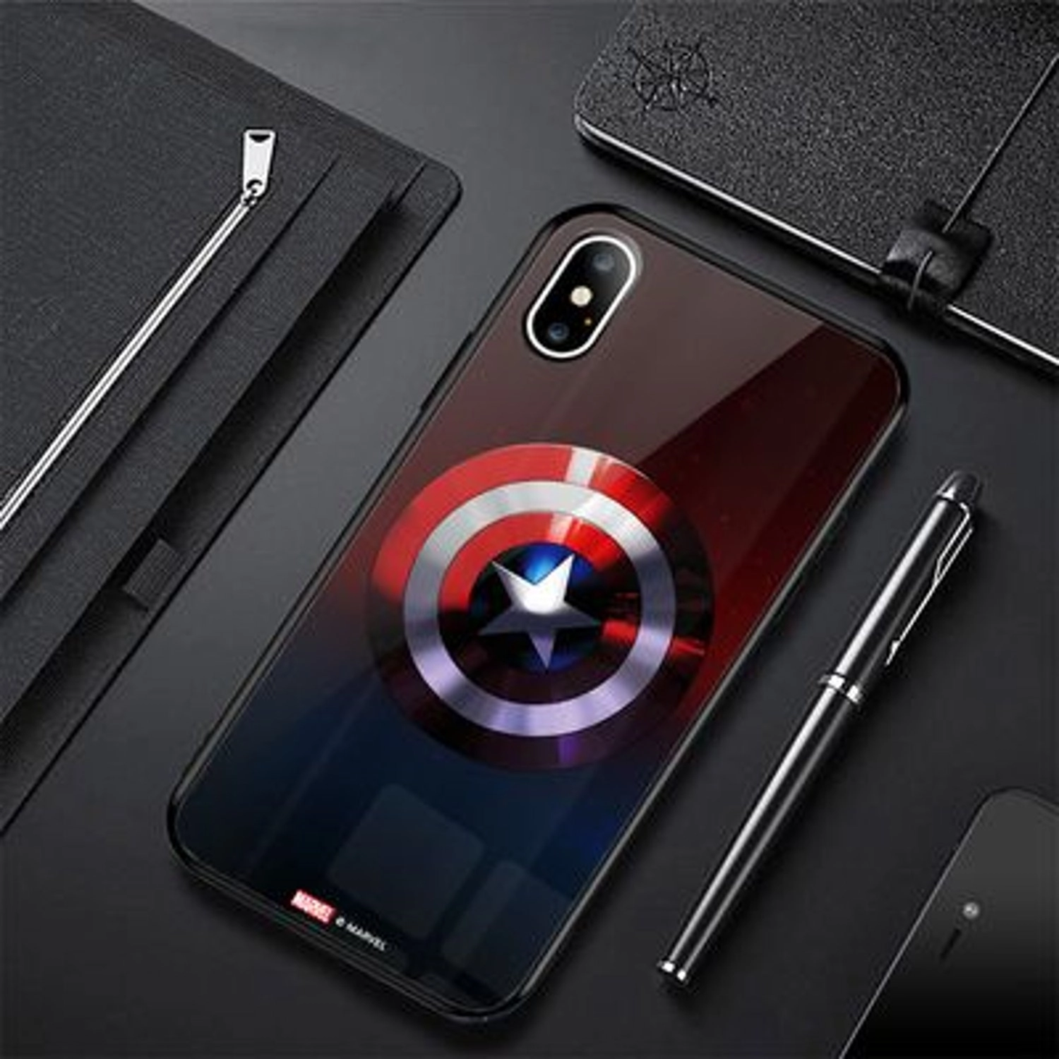 Captain America's Sheild Portrait Back Case for iPhone Xs