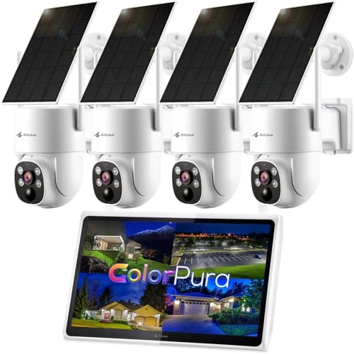 PTZ Security Camera - 2K 4pcs + 10CH NVR - 10'' HD Monitor