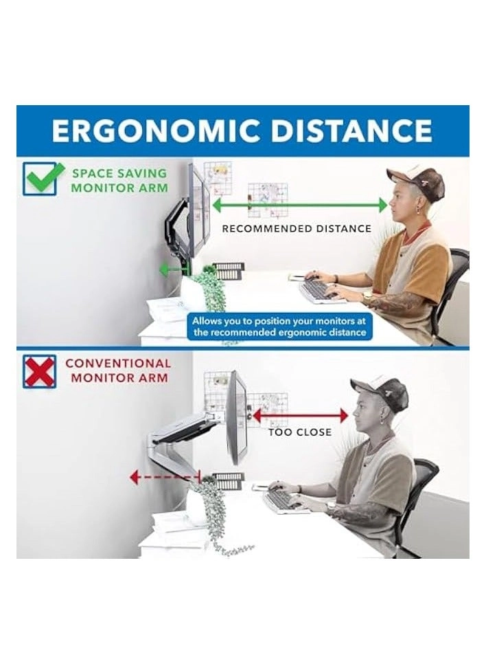 Dual Monitor Stand - 32 inch 75mm x 75mm 100mm x 100mm