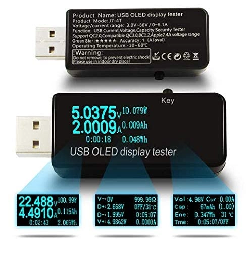 J7-4T/J7-T - OLED 128x64 USB Tester