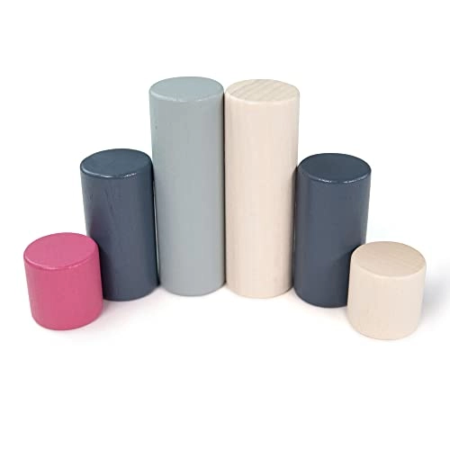 Drum of Wooden Blocks - 12 months+ 50 pieces