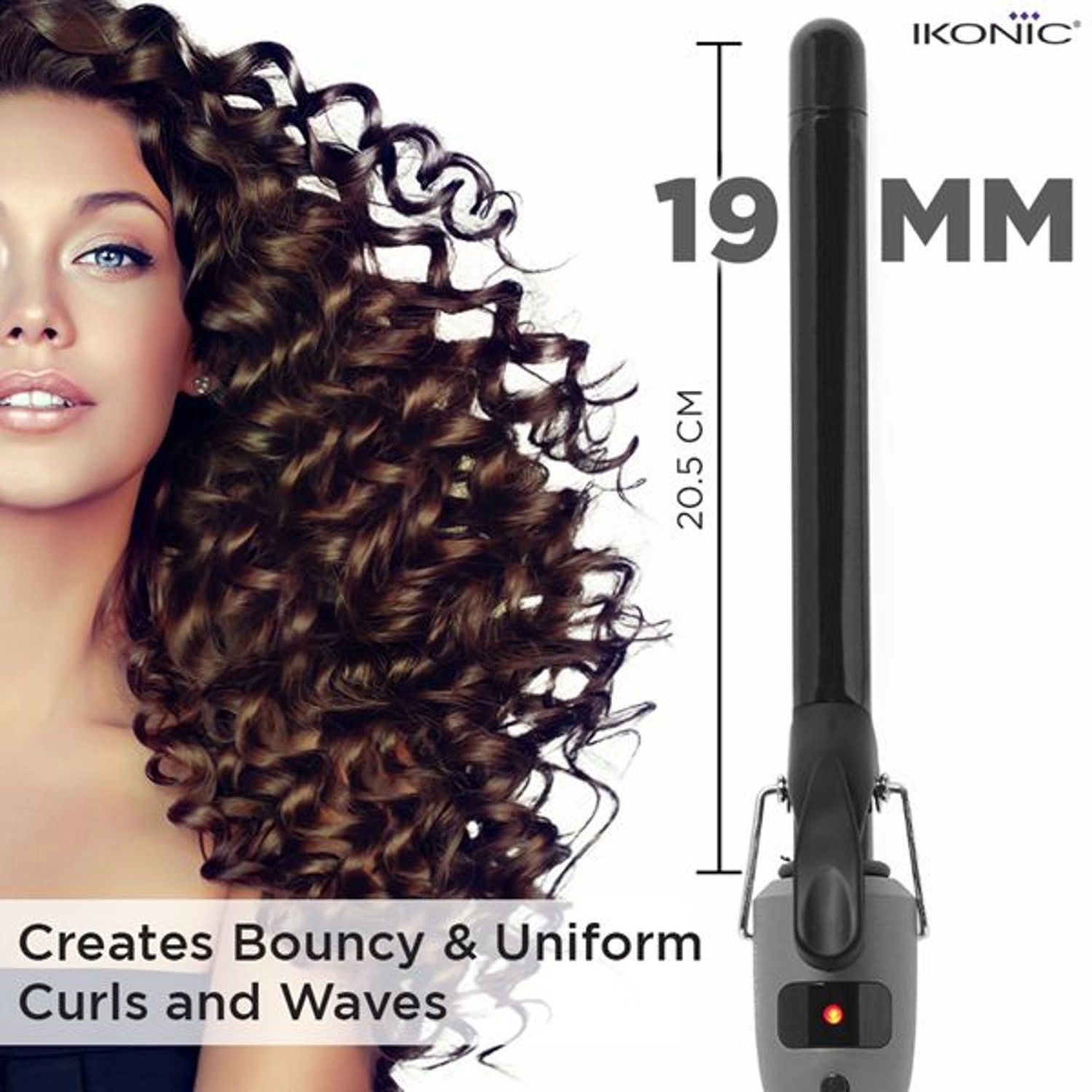 CT-19MM - Hair Curler Black/Silver