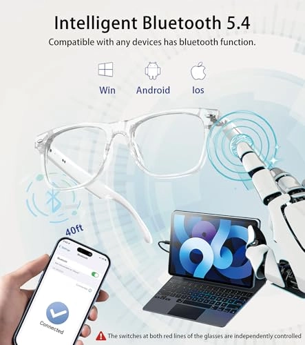 AI Smart Glasses - 116 Languages Bluetooth 5.4 UV400