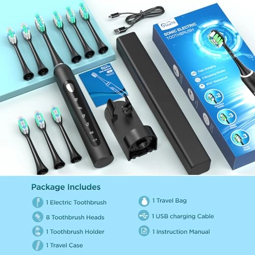 Y02 - 5 Modes 40000VPM 8 Brush Heads