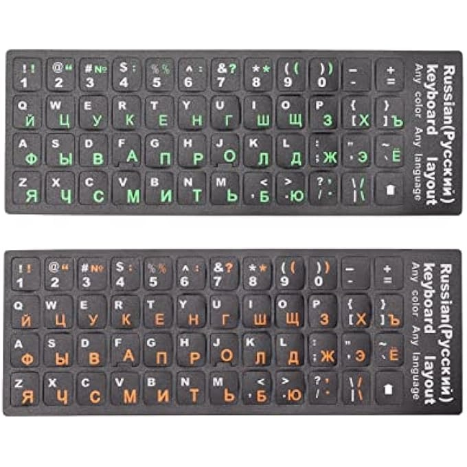 rayihni TRANSPARENT KEYBOARD STICKERS - UKRAINIAN RUSSIAN