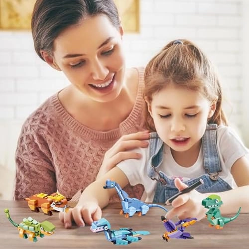 Dinosaur Set - Tyrannosaurus Triceratops Brontosaurus Ankylosaurus Mosasaurus Pterosaurs 407 pcs fantasy