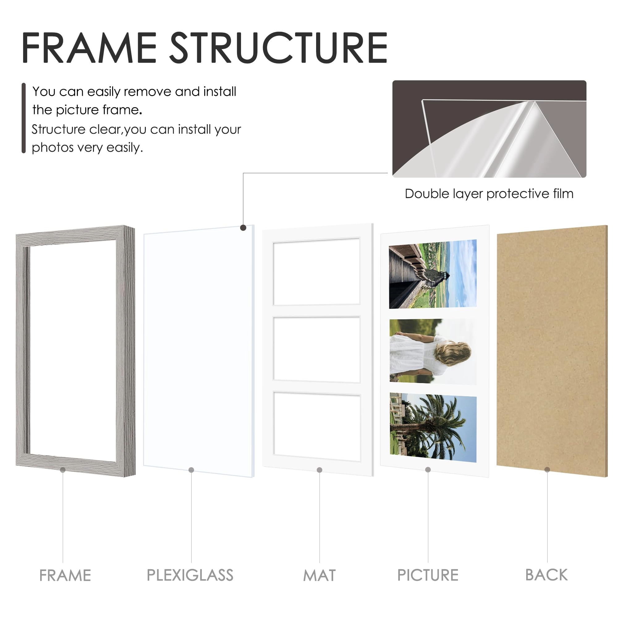 Collage Picture Frame - 8x14 3