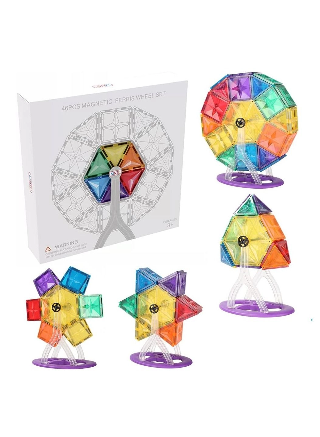 Cordova 3D Star Magnetic Tiles - 3 to 8 Years Old 46 PCs