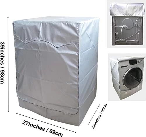 Washer and Dryer Cover - 2 Pack Silver Waterproof