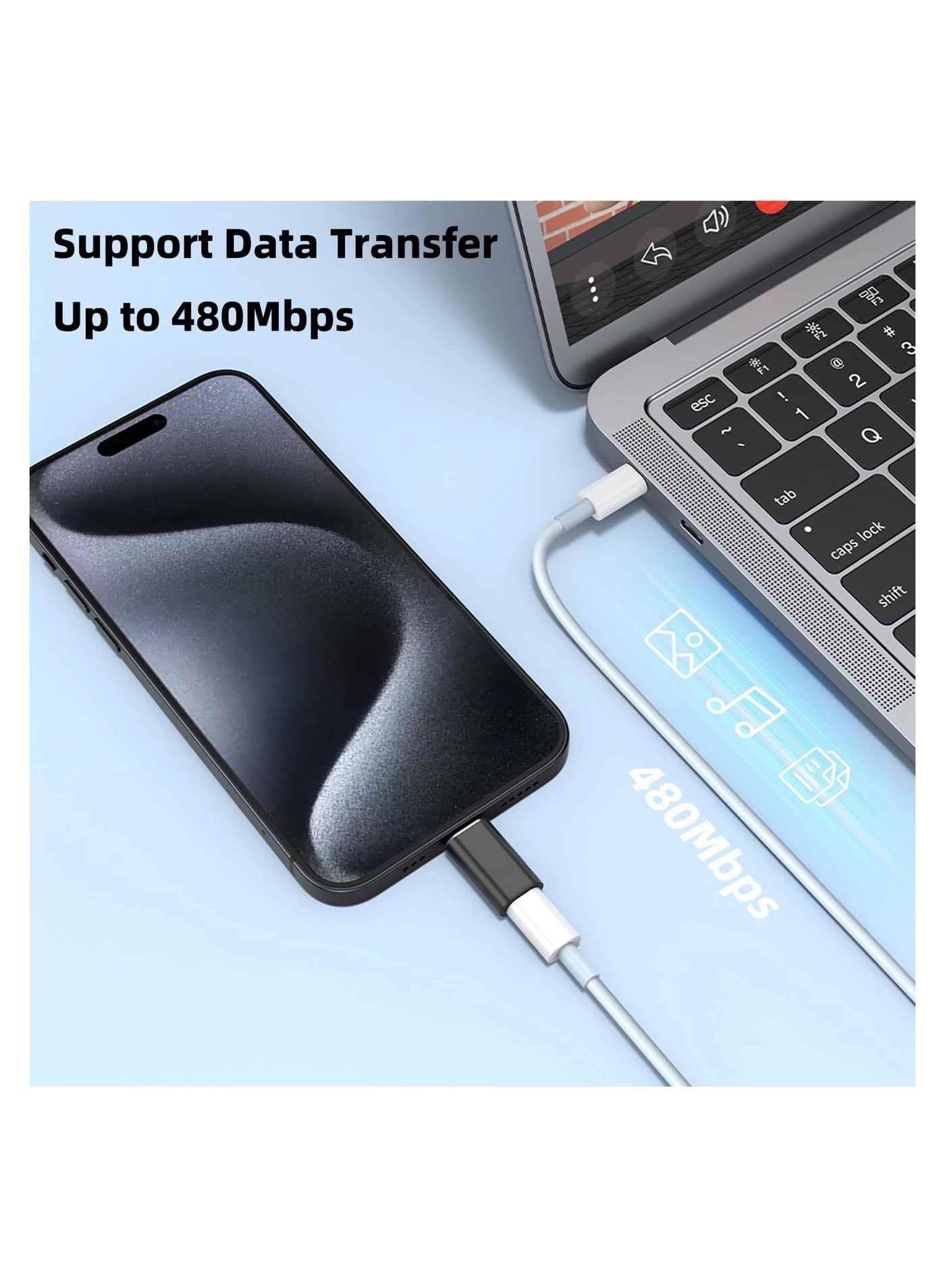 USB-C Male to Lightning Female Adapter