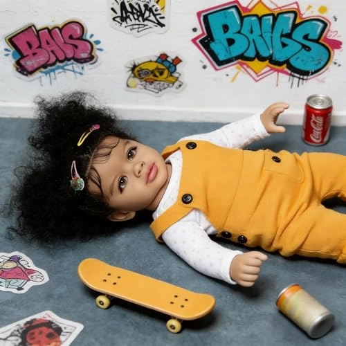 Pippa Reborn Baby Doll - 26 inch Cotton Vinyl Hand-rooted Curly Hair Ages 3+