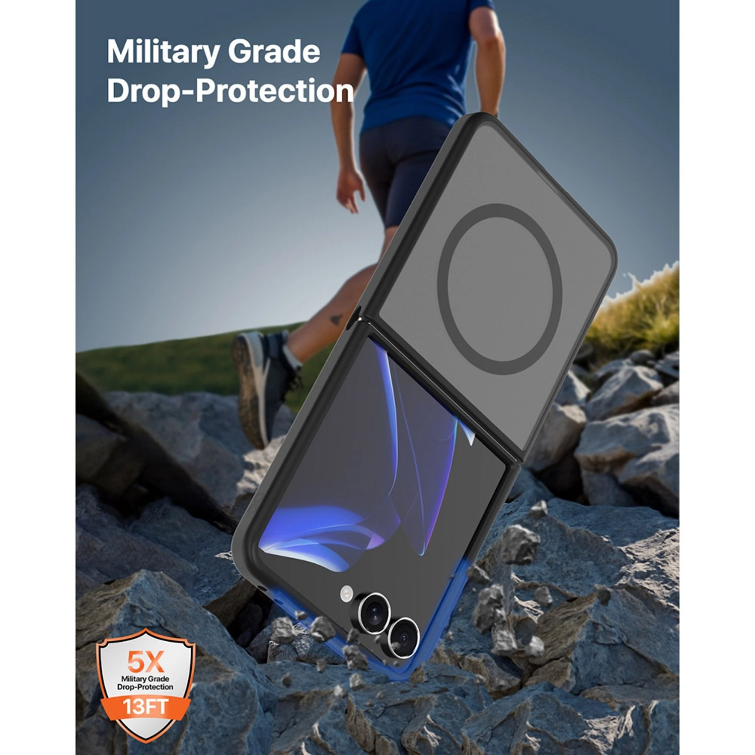 Gleam Hybrid Case with MagSafe for Samsung Galaxy Z Flip7