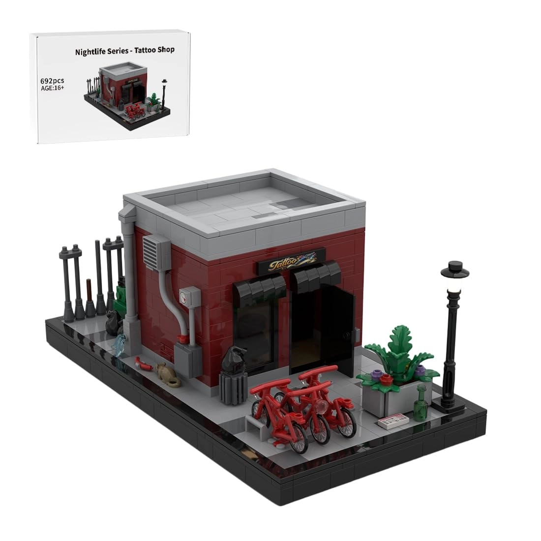 Thinkizen Street View Night Ink Shop - Nightlife Series 692pcs