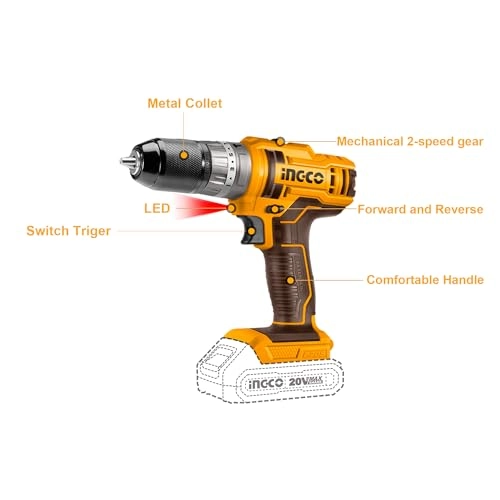 20V Cordless Impact Drill - 2x2.0Ah