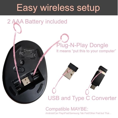 Left Handed Vertical Mouse - Wi-Fi