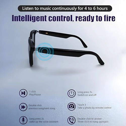 Smart Bluetooth Glasses - Magnetic lenses Open ear UV400