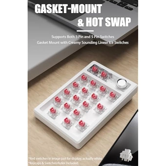 Mechanical Numpad - Programmable Wireless 2.4G Bluetooth 5.0 Wired USB-C