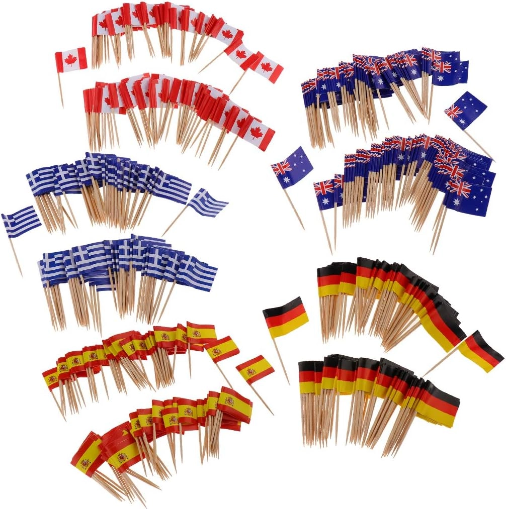 Flag Toothpicks - 100pcs wedding party birthday party