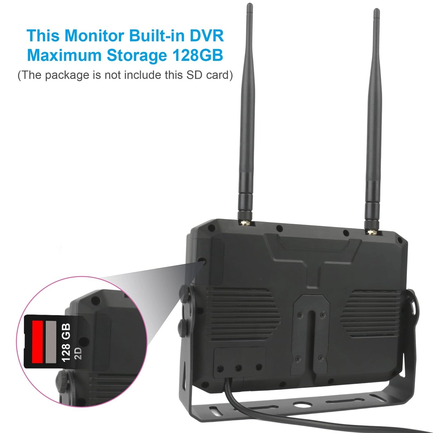 Truck Backup Camera - HD 1080P + 7 inch Monitor + 4 PIN Extension Cable